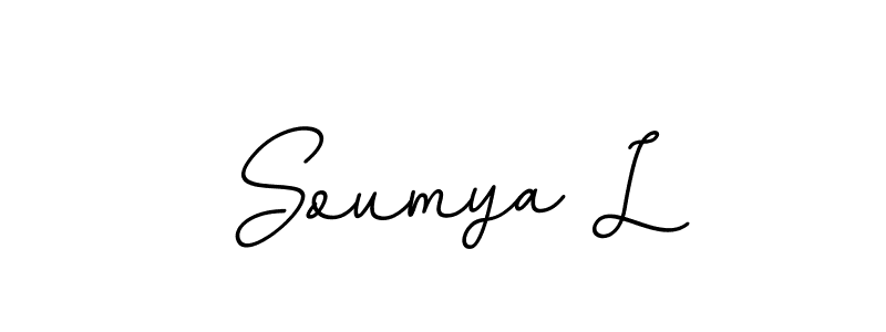 The best way (BallpointsItalic-DORy9) to make a short signature is to pick only two or three words in your name. The name Soumya L include a total of six letters. For converting this name. Soumya L signature style 11 images and pictures png