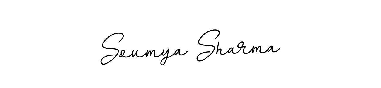 Make a beautiful signature design for name Soumya Sharma. With this signature (BallpointsItalic-DORy9) style, you can create a handwritten signature for free. Soumya Sharma signature style 11 images and pictures png