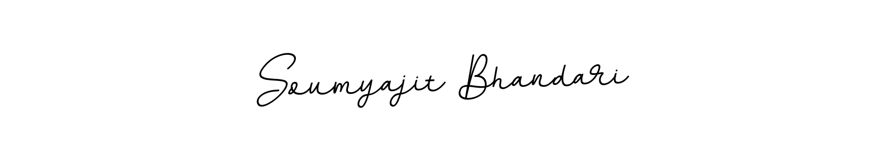 You should practise on your own different ways (BallpointsItalic-DORy9) to write your name (Soumyajit Bhandari) in signature. don't let someone else do it for you. Soumyajit Bhandari signature style 11 images and pictures png