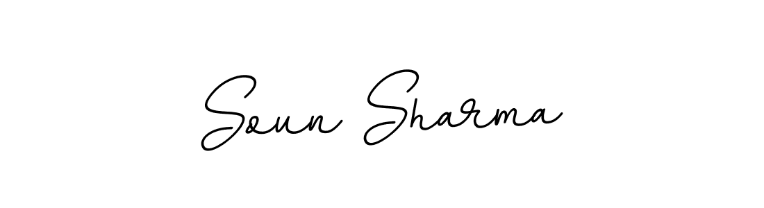 How to make Soun Sharma name signature. Use BallpointsItalic-DORy9 style for creating short signs online. This is the latest handwritten sign. Soun Sharma signature style 11 images and pictures png