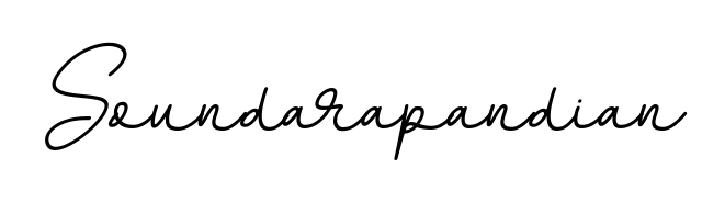 The BallpointsItalic-DORy9 handwriting style adds charm and authenticity to name Soundarapandian. A wonderful choice for personal thank-you notes. Soundarapandian signature style 11 images and pictures png