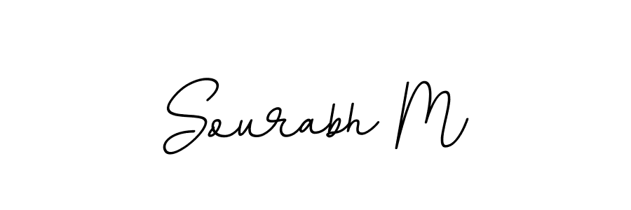 Make a beautiful signature design for name Sourabh M. With this signature (BallpointsItalic-DORy9) style, you can create a handwritten signature for free. Sourabh M signature style 11 images and pictures png