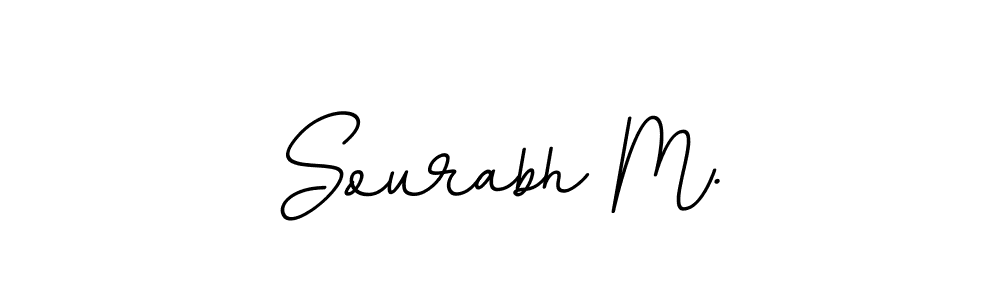 Design your own signature with our free online signature maker. With this signature software, you can create a handwritten (BallpointsItalic-DORy9) signature for name Sourabh M.. Sourabh M. signature style 11 images and pictures png