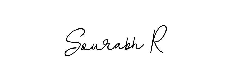 Use a signature maker to create a handwritten signature online. With this signature software, you can design (BallpointsItalic-DORy9) your own signature for name Sourabh R. Sourabh R signature style 11 images and pictures png