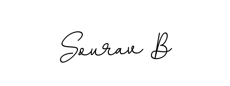 The best way (BallpointsItalic-DORy9) to make a short signature is to pick only two or three words in your name. The name Sourav B include a total of six letters. For converting this name. Sourav B signature style 11 images and pictures png