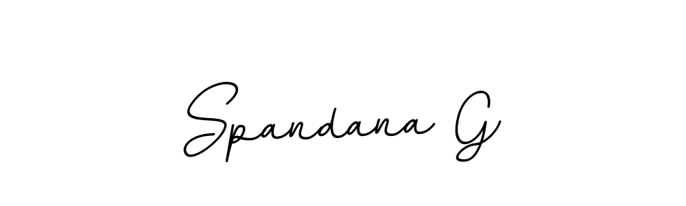 How to make Spandana G name signature. Use BallpointsItalic-DORy9 style for creating short signs online. This is the latest handwritten sign. Spandana G signature style 11 images and pictures png