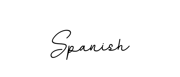 Design your own signature with our free online signature maker. With this signature software, you can create a handwritten (BallpointsItalic-DORy9) signature for name Spanish. Spanish signature style 11 images and pictures png