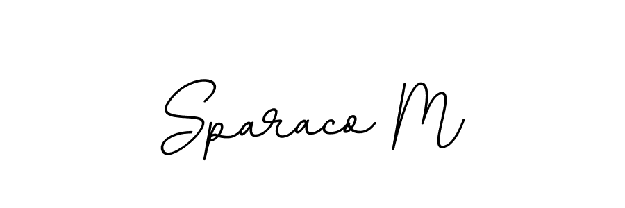 You should practise on your own different ways (BallpointsItalic-DORy9) to write your name (Sparaco M) in signature. don't let someone else do it for you. Sparaco M signature style 11 images and pictures png