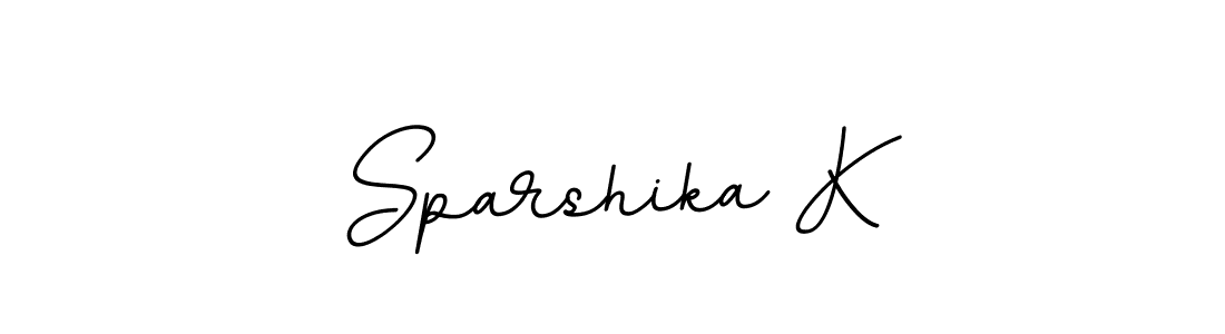 Design your own signature with our free online signature maker. With this signature software, you can create a handwritten (BallpointsItalic-DORy9) signature for name Sparshika K. Sparshika K signature style 11 images and pictures png