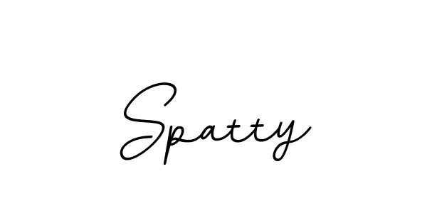 You should practise on your own different ways (BallpointsItalic-DORy9) to write your name (Spatty) in signature. don't let someone else do it for you. Spatty signature style 11 images and pictures png