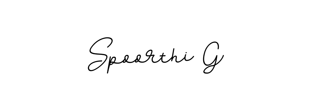 Design your own signature with our free online signature maker. With this signature software, you can create a handwritten (BallpointsItalic-DORy9) signature for name Spoorthi G. Spoorthi G signature style 11 images and pictures png