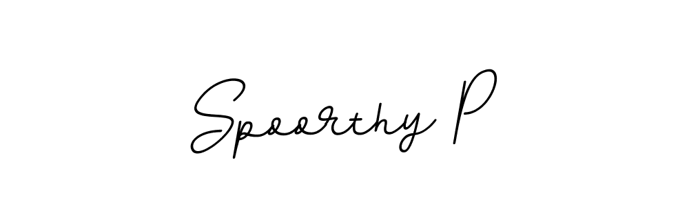 Make a beautiful signature design for name Spoorthy P. Use this online signature maker to create a handwritten signature for free. Spoorthy P signature style 11 images and pictures png