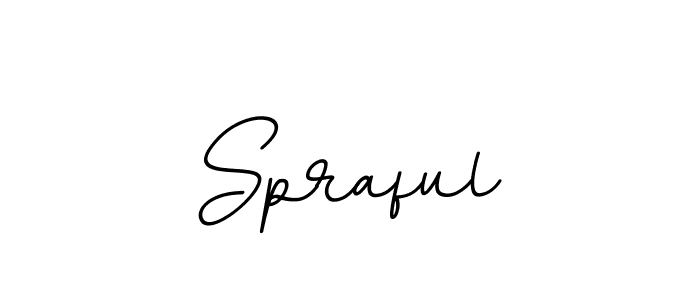 Use a signature maker to create a handwritten signature online. With this signature software, you can design (BallpointsItalic-DORy9) your own signature for name Spraful. Spraful signature style 11 images and pictures png