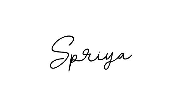Design your own signature with our free online signature maker. With this signature software, you can create a handwritten (BallpointsItalic-DORy9) signature for name Spriya. Spriya signature style 11 images and pictures png