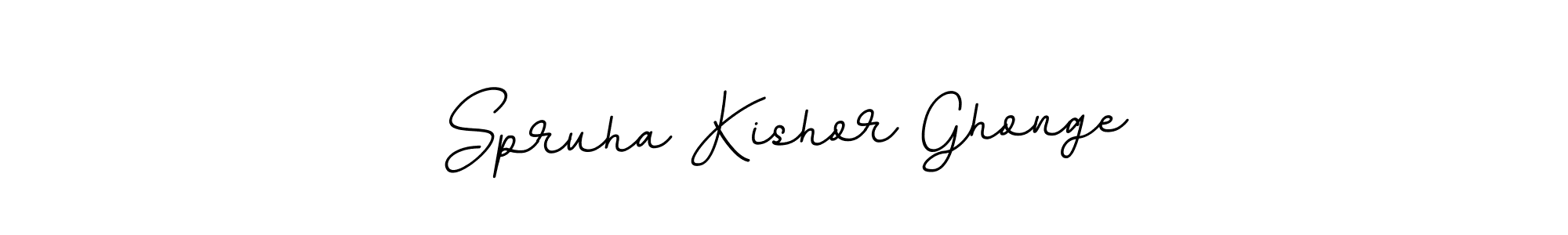 Make a beautiful signature design for name Spruha Kishor Ghonge. With this signature (BallpointsItalic-DORy9) style, you can create a handwritten signature for free. Spruha Kishor Ghonge signature style 11 images and pictures png
