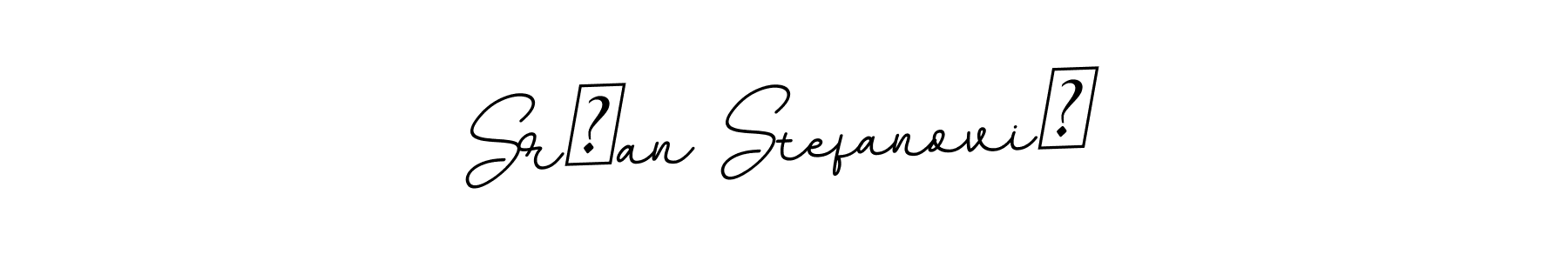 Make a beautiful signature design for name Srđan Stefanović. With this signature (BallpointsItalic-DORy9) style, you can create a handwritten signature for free. Srđan Stefanović signature style 11 images and pictures png