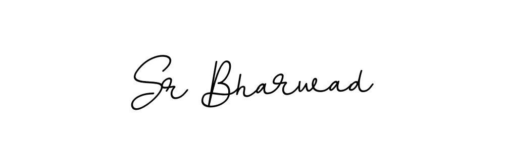 Use a signature maker to create a handwritten signature online. With this signature software, you can design (BallpointsItalic-DORy9) your own signature for name Sr Bharwad. Sr Bharwad signature style 11 images and pictures png