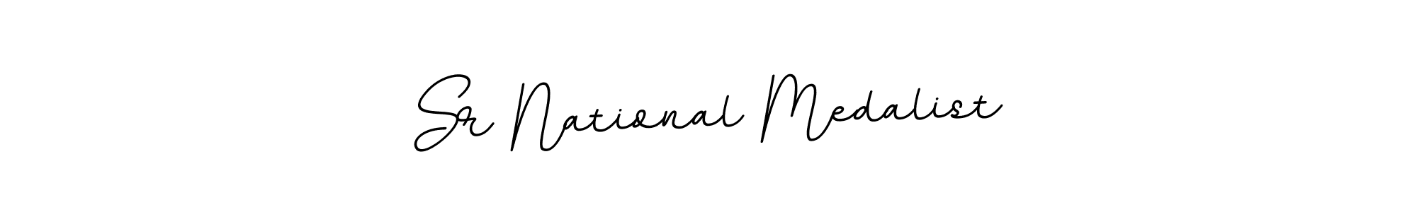 How to make Sr National Medalist name signature. Use BallpointsItalic-DORy9 style for creating short signs online. This is the latest handwritten sign. Sr National Medalist signature style 11 images and pictures png