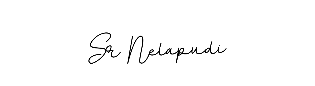 if you are searching for the best signature style for your name Sr Nelapudi. so please give up your signature search. here we have designed multiple signature styles  using BallpointsItalic-DORy9. Sr Nelapudi signature style 11 images and pictures png