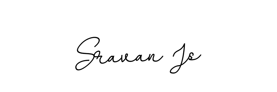 This is the best signature style for the Sravan Js name. Also you like these signature font (BallpointsItalic-DORy9). Mix name signature. Sravan Js signature style 11 images and pictures png