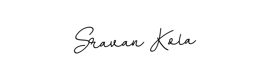 How to make Sravan Kola name signature. Use BallpointsItalic-DORy9 style for creating short signs online. This is the latest handwritten sign. Sravan Kola signature style 11 images and pictures png