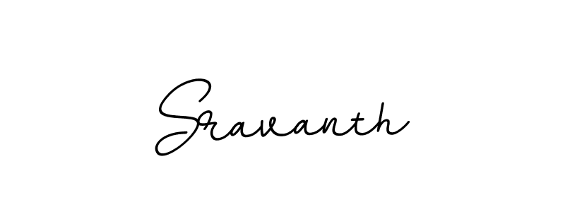 Create a beautiful signature design for name Sravanth. With this signature (BallpointsItalic-DORy9) fonts, you can make a handwritten signature for free. Sravanth signature style 11 images and pictures png