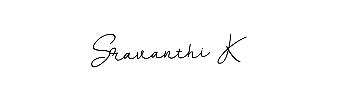 The best way (BallpointsItalic-DORy9) to make a short signature is to pick only two or three words in your name. The name Sravanthi K include a total of six letters. For converting this name. Sravanthi K signature style 11 images and pictures png