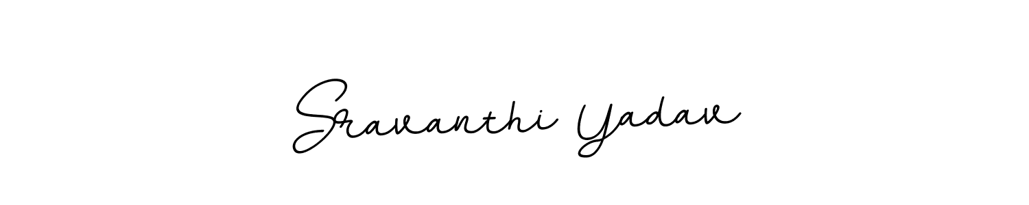 Make a beautiful signature design for name Sravanthi Yadav. With this signature (BallpointsItalic-DORy9) style, you can create a handwritten signature for free. Sravanthi Yadav signature style 11 images and pictures png