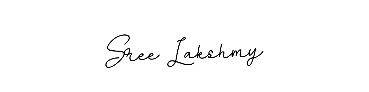 You should practise on your own different ways (BallpointsItalic-DORy9) to write your name (Sree Lakshmy) in signature. don't let someone else do it for you. Sree Lakshmy signature style 11 images and pictures png