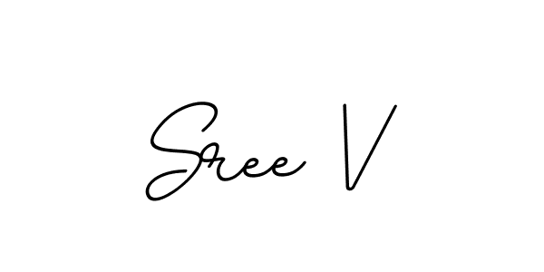 Design your own signature with our free online signature maker. With this signature software, you can create a handwritten (BallpointsItalic-DORy9) signature for name Sree V. Sree V signature style 11 images and pictures png