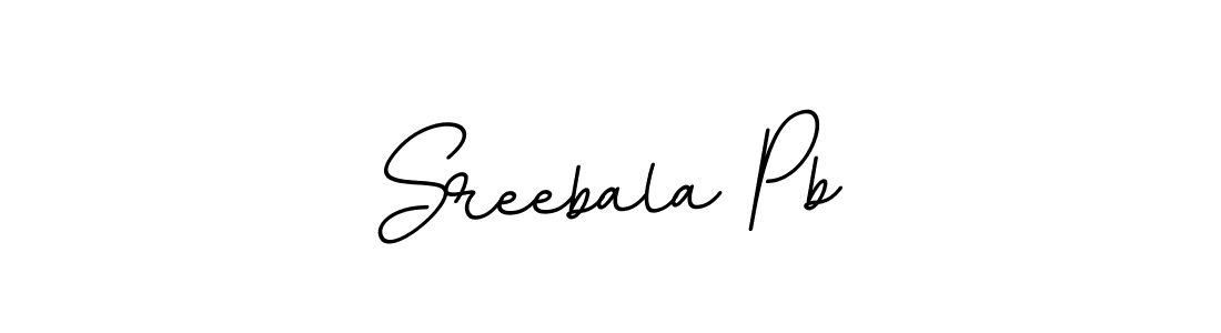 if you are searching for the best signature style for your name Sreebala Pb. so please give up your signature search. here we have designed multiple signature styles  using BallpointsItalic-DORy9. Sreebala Pb signature style 11 images and pictures png