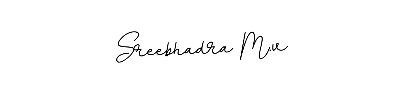How to make Sreebhadra M.v signature? BallpointsItalic-DORy9 is a professional autograph style. Create handwritten signature for Sreebhadra M.v name. Sreebhadra M.v signature style 11 images and pictures png