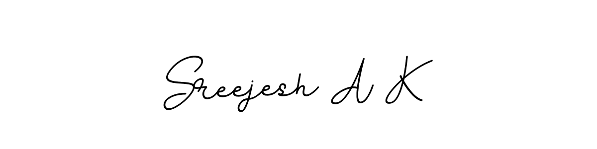 if you are searching for the best signature style for your name Sreejesh A K. so please give up your signature search. here we have designed multiple signature styles  using BallpointsItalic-DORy9. Sreejesh A K signature style 11 images and pictures png