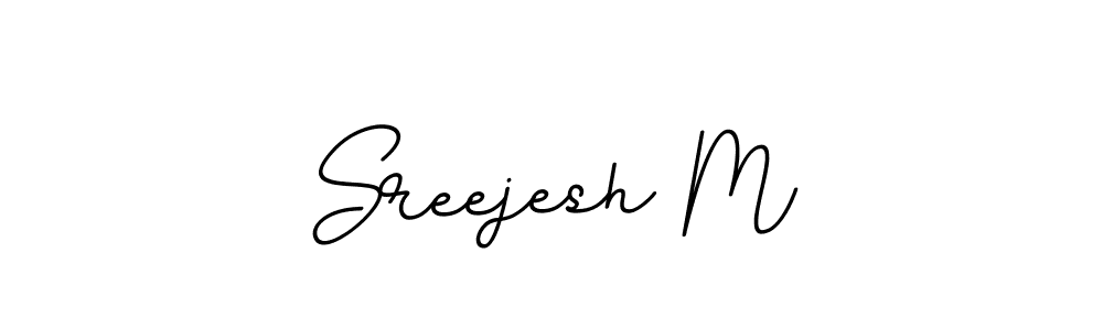 It looks lik you need a new signature style for name Sreejesh M. Design unique handwritten (BallpointsItalic-DORy9) signature with our free signature maker in just a few clicks. Sreejesh M signature style 11 images and pictures png