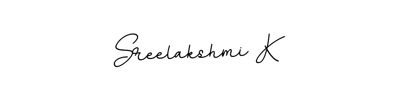 It looks lik you need a new signature style for name Sreelakshmi K. Design unique handwritten (BallpointsItalic-DORy9) signature with our free signature maker in just a few clicks. Sreelakshmi K signature style 11 images and pictures png