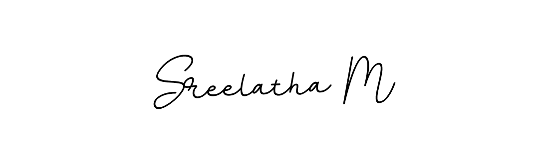 Create a beautiful signature design for name Sreelatha M. With this signature (BallpointsItalic-DORy9) fonts, you can make a handwritten signature for free. Sreelatha M signature style 11 images and pictures png