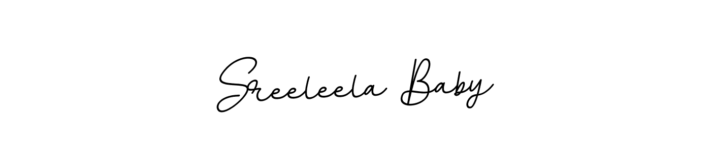 How to make Sreeleela Baby name signature. Use BallpointsItalic-DORy9 style for creating short signs online. This is the latest handwritten sign. Sreeleela Baby signature style 11 images and pictures png