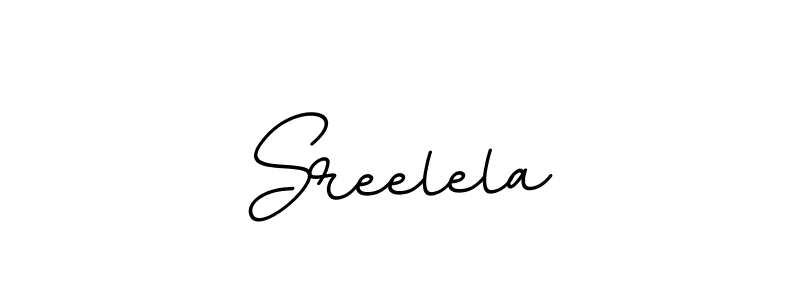 if you are searching for the best signature style for your name Sreelela. so please give up your signature search. here we have designed multiple signature styles  using BallpointsItalic-DORy9. Sreelela signature style 11 images and pictures png