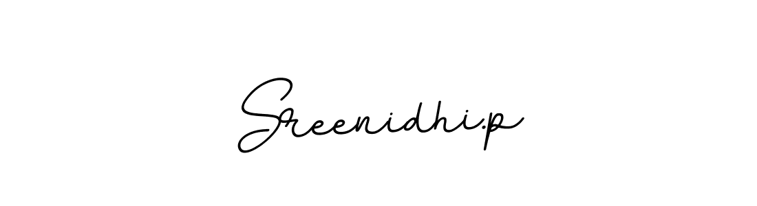 Create a beautiful signature design for name Sreenidhi.p. With this signature (BallpointsItalic-DORy9) fonts, you can make a handwritten signature for free. Sreenidhi.p signature style 11 images and pictures png