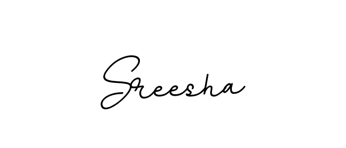 How to make Sreesha signature? BallpointsItalic-DORy9 is a professional autograph style. Create handwritten signature for Sreesha name. Sreesha signature style 11 images and pictures png