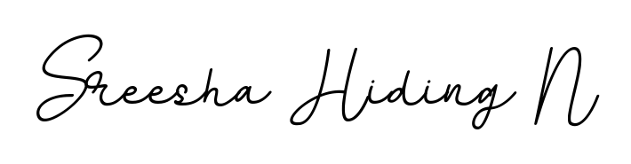 BallpointsItalic-DORy9 is a professional signature style that is perfect for those who want to add a touch of class to their signature. Get Sreesha Hiding N name fancy signature for free. Sreesha Hiding N signature style 11 images and pictures png