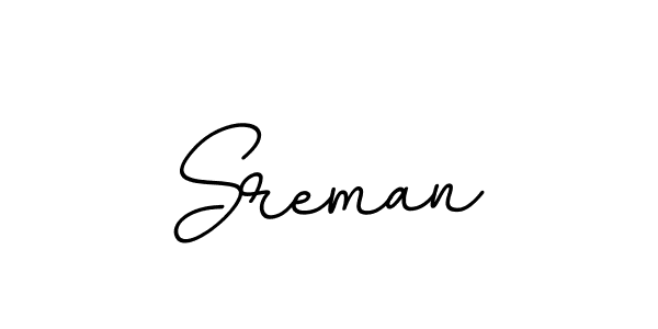 Create a beautiful signature design for name Sreman. With this signature (BallpointsItalic-DORy9) fonts, you can make a handwritten signature for free. Sreman signature style 11 images and pictures png