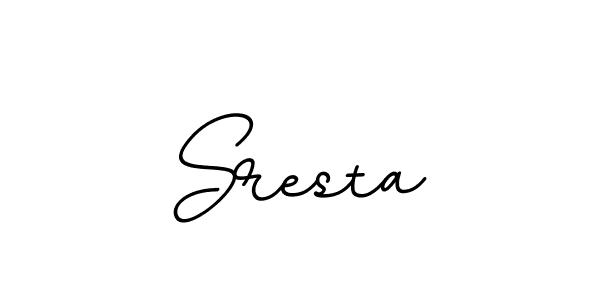 Design your own signature with our free online signature maker. With this signature software, you can create a handwritten (BallpointsItalic-DORy9) signature for name Sresta. Sresta signature style 11 images and pictures png