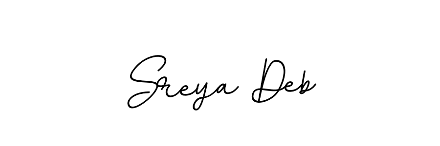 Use a signature maker to create a handwritten signature online. With this signature software, you can design (BallpointsItalic-DORy9) your own signature for name Sreya Deb. Sreya Deb signature style 11 images and pictures png