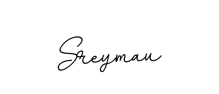 Design your own signature with our free online signature maker. With this signature software, you can create a handwritten (BallpointsItalic-DORy9) signature for name Sreymau. Sreymau signature style 11 images and pictures png