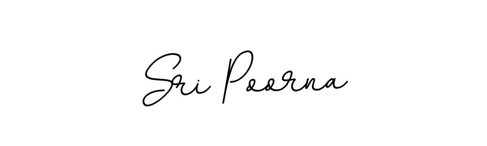 Make a beautiful signature design for name Sri Poorna. With this signature (BallpointsItalic-DORy9) style, you can create a handwritten signature for free. Sri Poorna signature style 11 images and pictures png
