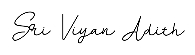 A stylish, flowing autograph style designed for name Sri Viyan Adith using BallpointsItalic-DORy9 typography. Perfect for digital creative projects. Sri Viyan Adith signature style 11 images and pictures png