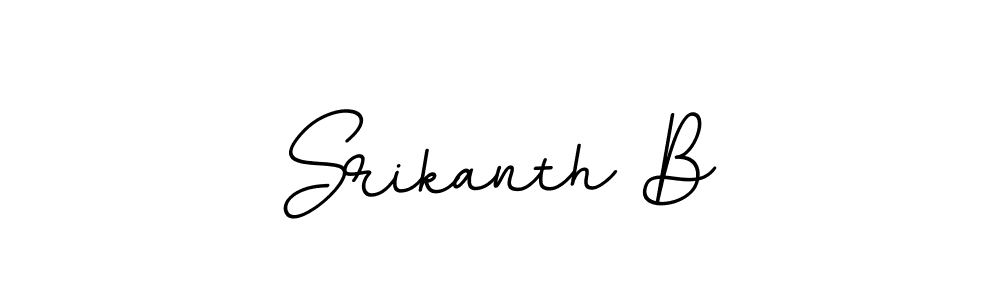 Make a beautiful signature design for name Srikanth B. With this signature (BallpointsItalic-DORy9) style, you can create a handwritten signature for free. Srikanth B signature style 11 images and pictures png