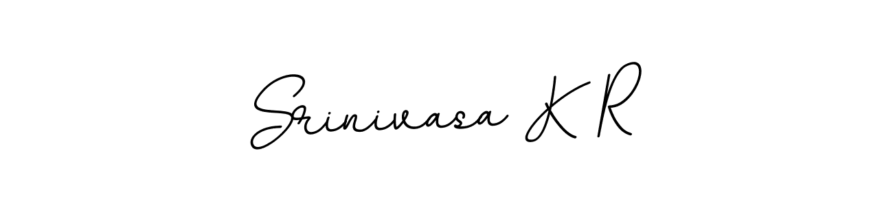 Use a signature maker to create a handwritten signature online. With this signature software, you can design (BallpointsItalic-DORy9) your own signature for name Srinivasa K R. Srinivasa K R signature style 11 images and pictures png