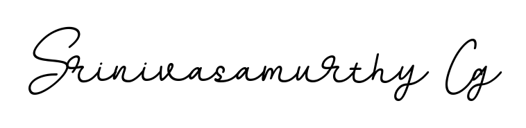 You should practise on your own different ways (BallpointsItalic-DORy9) to write your name (Srinivasamurthy Cg) in signature. Don't let someone else do it for you. Srinivasamurthy Cg signature style 11 images and pictures png